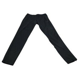 Adidas Warm-Up Pants Womens Medium Black Basketball Sports High Waist Ankle Zip